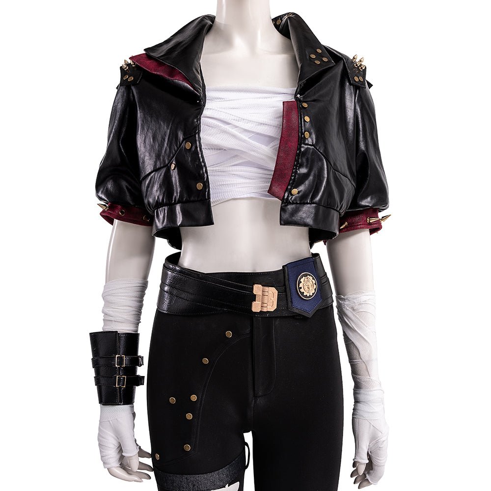 Chaqueta de Cuero Negro Arcane 2 Vi - Traje de Cosplay de Alta Calidad para Gamers - Fantasia Cosera