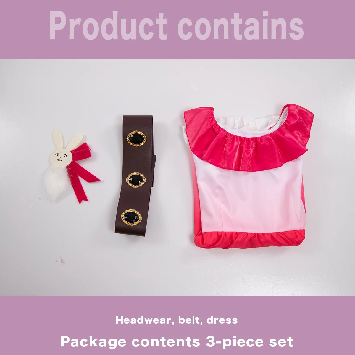 Disfraz de Ai Hoshino de OSHI NO KO con Peluca Rosa Degradado y Vestido - Fantasia Cosera