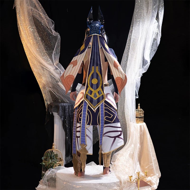 Traje de Cosplay de Cyno de Genshin Impact para Hombre - Uniforme de Combate Completo con Sombrero - Fantasia Cosera