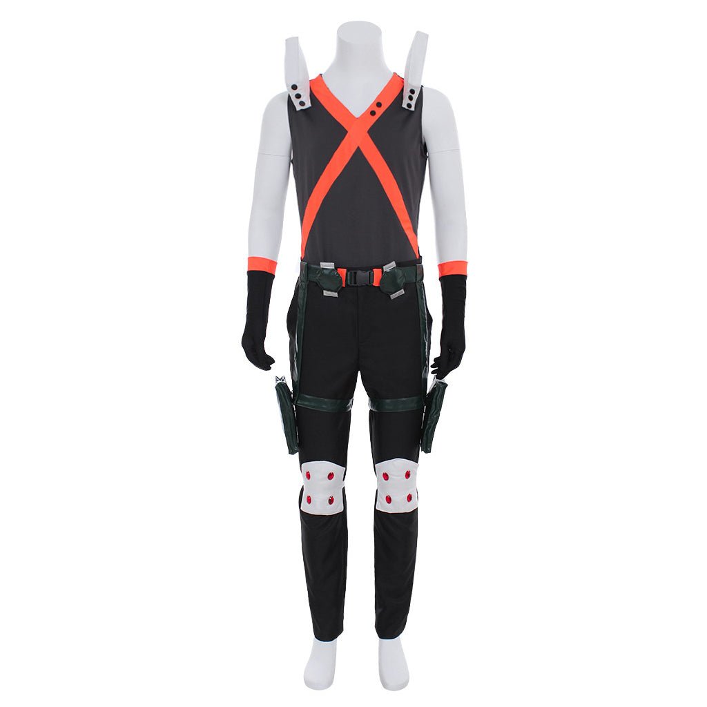 Traje de Cosplay de Katsuki Bakugou de My Hero Academia - Conjunto Completo Estilo Héroe Explosivo - Fantasia Cosera