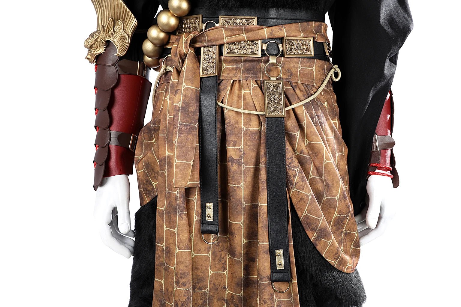 Traje de Cosplay Black Myth Wukong | Toga Negra Premium de Seda Ebony Conjunto Completo - Fantasia Cosera