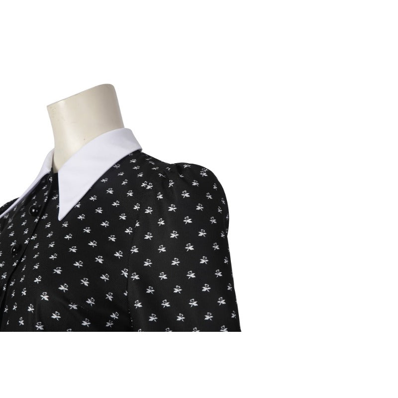 Vestido Cosplay de Wednesday Addams – Traje de Mujer de la Familia Addams para Halloween y Cosplay - Fantasia Cosera