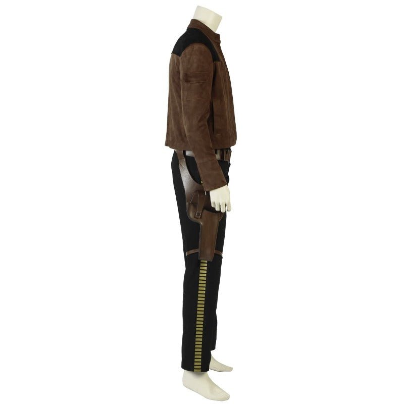 Traje de Han Solo para Cosplay - Camisa, Pantalón, Abrigo y Cinturón para Halloween y Fiestas - Fantasia Cosera