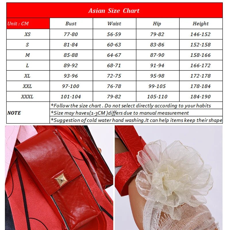 Traje de Cosplay Phrolova de Juego Wuthering Waves - Vestido Rojo de Mujer Misteriosa para Fiestas de Halloween - Fantasia Cosera