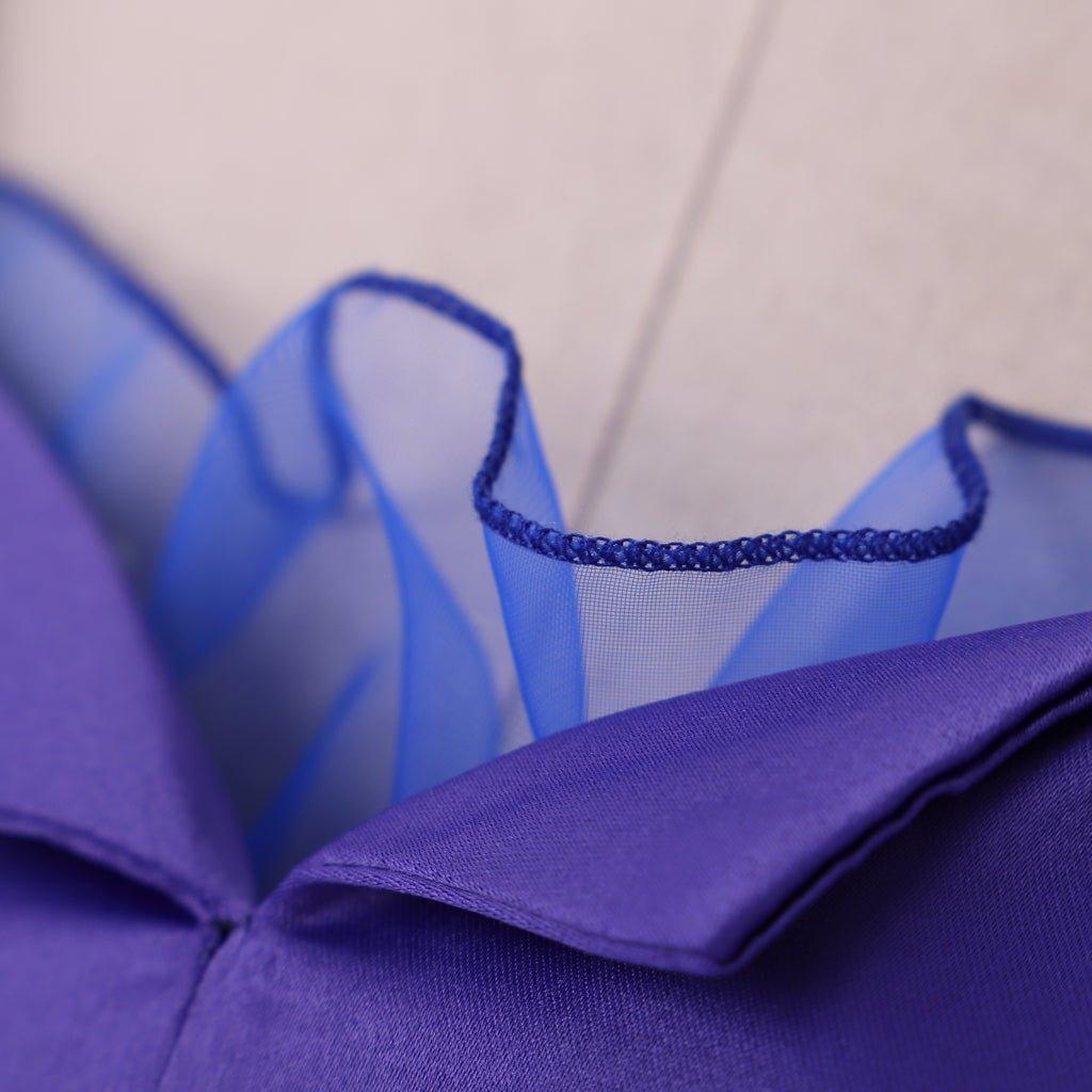 Vestido de Baile Medieval Outlander Claire Azul-Violeta | Disfraz Cosplay para Halloween - Fantasia Cosera