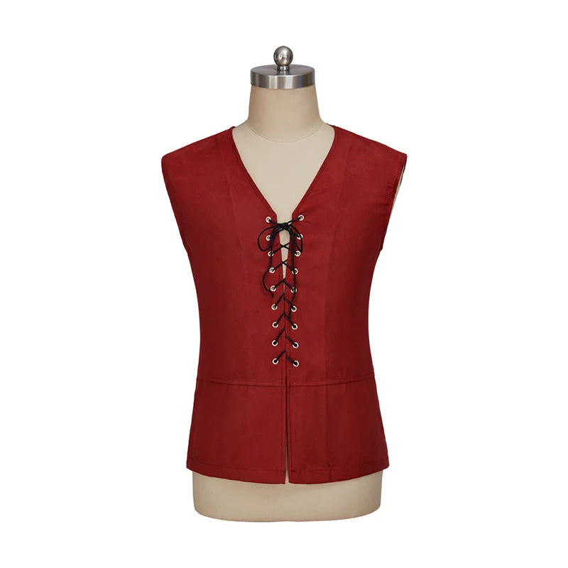 Chaleco Medieval Vikingo Steampunk - Chaleco Pirata Renacentista Gótico para Hombres | Serie Cosplay Fantasía Cosera - Fantasia Cosera