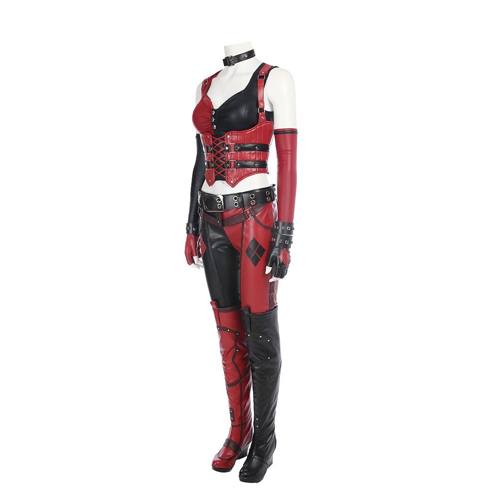 Traje de Cosplay de Harley Quinn de Batman: Arkham City - Outfit de Personaje de Juego de Alta Calidad - Fantasia Cosera
