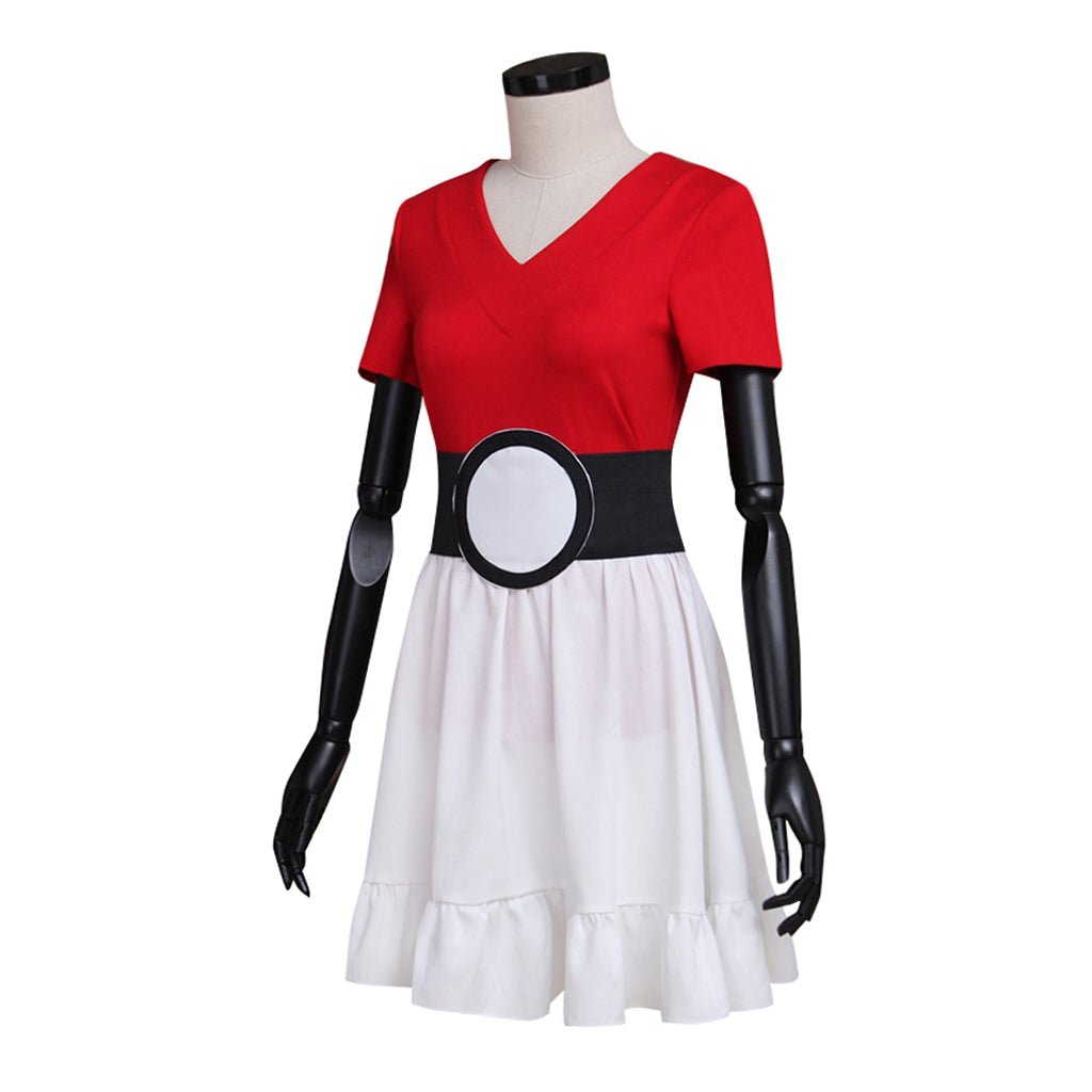 Vestido Rojo Pokéball Disfraz Cosplay - Fantasia Cosera