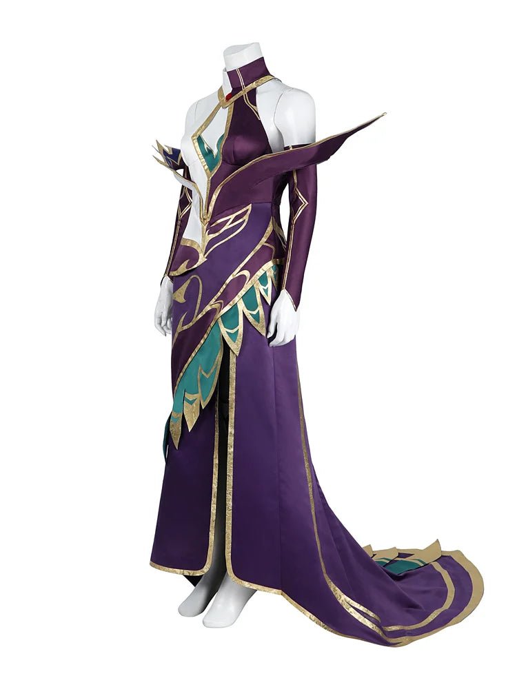 Vestido de Cosplay de Morgana de LOL con Accesorios para Mujeres, Disfraz para Halloween y Carnaval - Fantasia Cosera