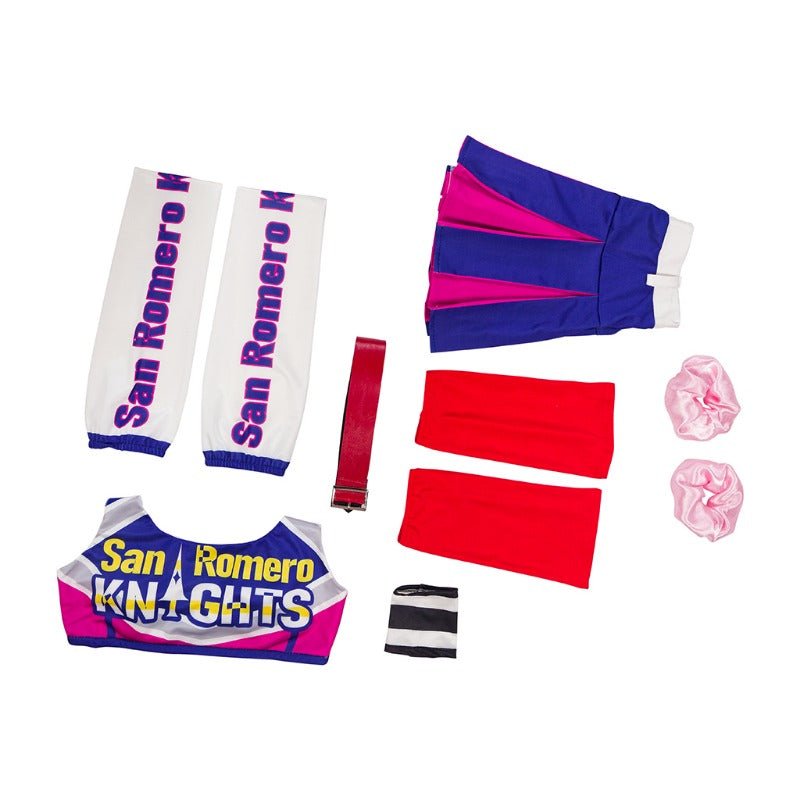 Traje de Cosplay de Juliet Starling - Conjunto de Top y Falda de Lollipop Chainsaw para Mujeres y Niñas - Fantasia Cosera