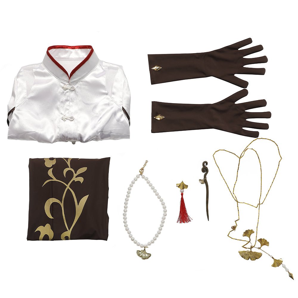 Genshin Impact x Pizza Hut - Traje de Cosplay de Ningguang - Fantasia Cosera