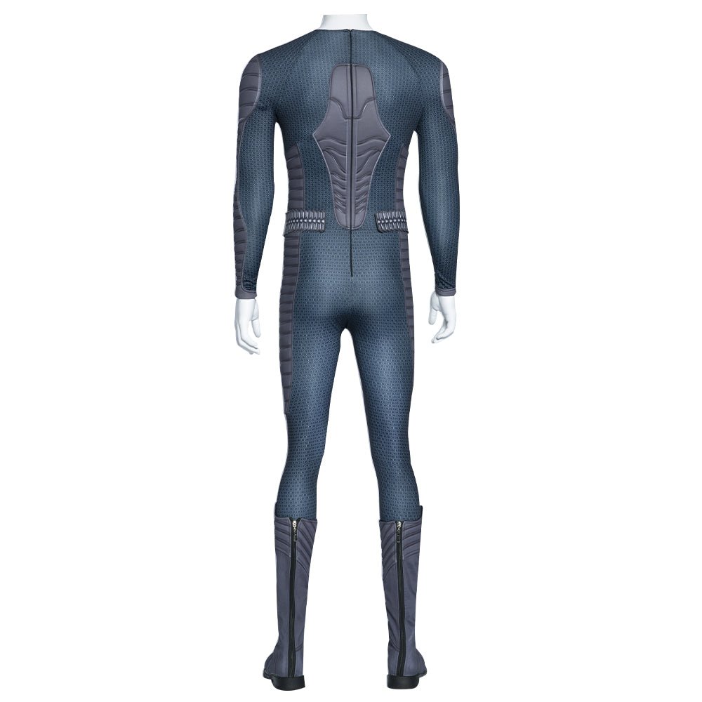 Traje de Cosplay de Aquaman 2 Arthur Curry Jumpsuit con Zapatos para Halloween Zentai - Fantasia Cosera