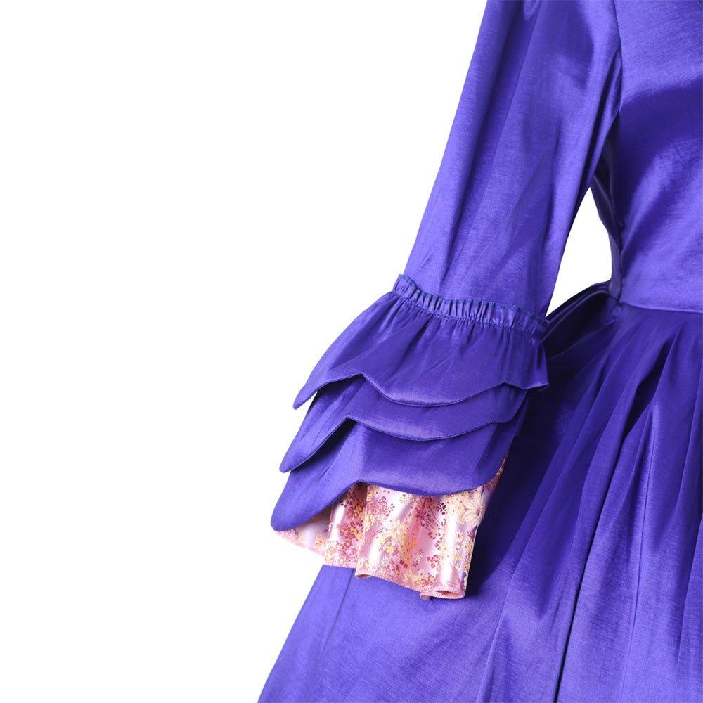 Vestido Rococó Púrpura del Siglo XVIII - Gala Bordada de la Serie Medieval de Fantasía Cosera - Fantasia Cosera