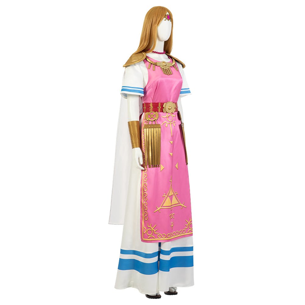 Super Smash Bros. Ultimate Princesa Zelda Rosa Traje Cosplay - Outfit Inspirado en el Juego - Fantasia Cosera