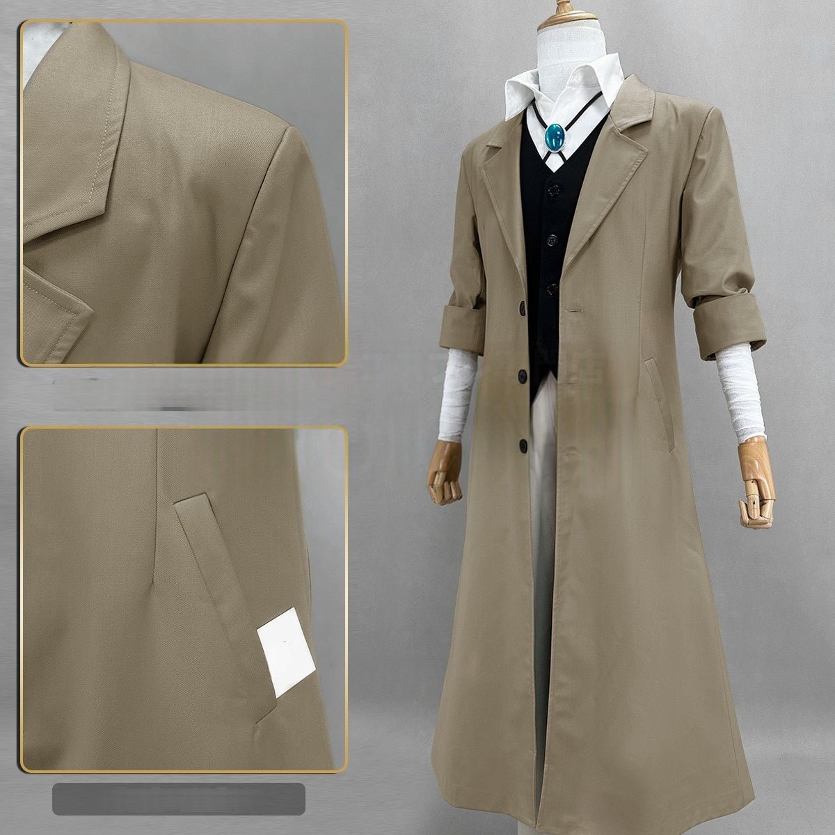 Traje de Cosplay de Dazai Osamu de Bungo Stray Dogs - Alta Calidad - Fantasia Cosera
