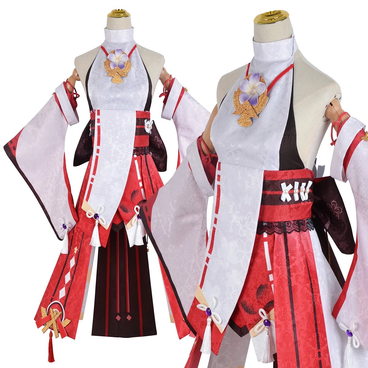 Peluca Cosplay Yae Miko Genshin Impact Juego Anime Accesorio Fantasía Disfraces Halloween Navidad Fiesta Regalo - Fantasia Cosera