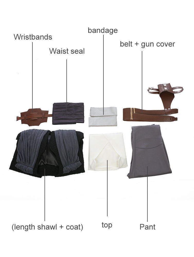 Traje de Cosplay de Rey (Estilo B) de Star Wars Episodio 8 - Calidad Premium - Fantasia Cosera