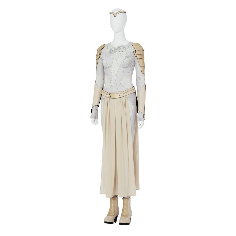 Traje de Cosplay Eternals Thena para Mujer - Mono, Falda, Disfraz de Halloween, Vestido de Carnaval - Fantasia Cosera