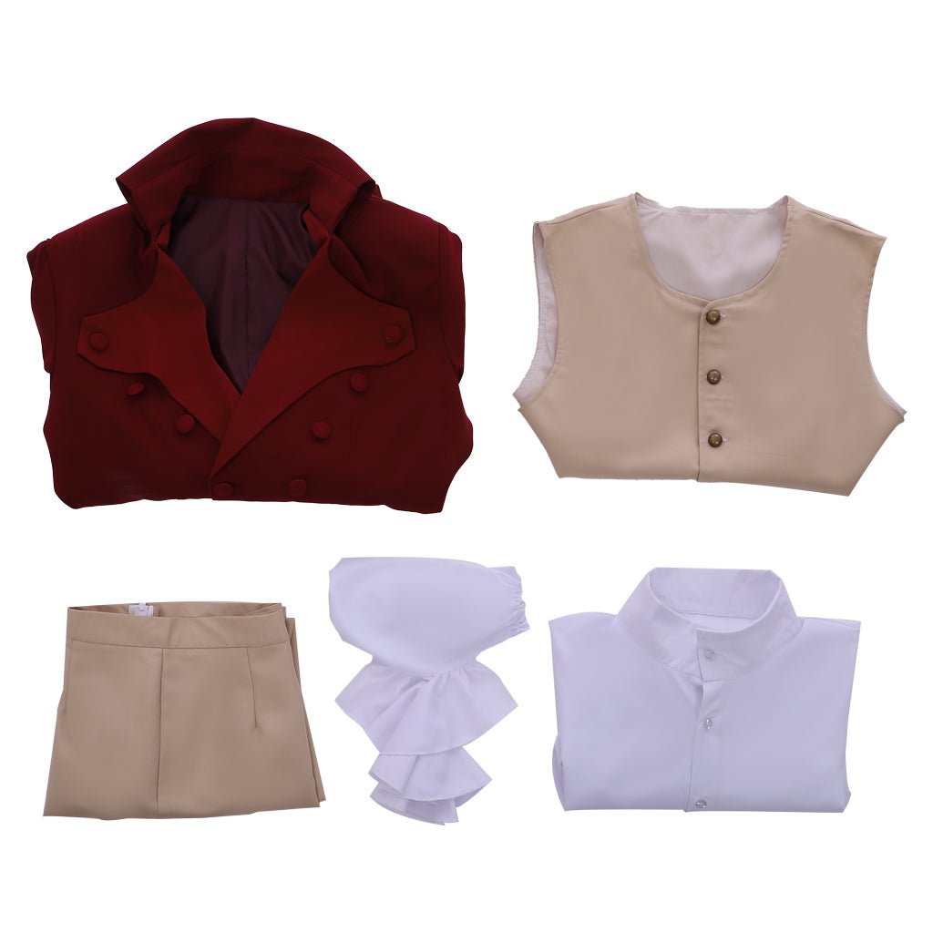 Traje de Cosplay de Aaron Burr de Hamilton - Aristócrata Colonial | Fantasía Cosera Serie Medieval - Fantasia Cosera