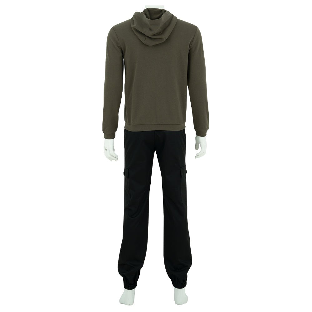 Chaqueta Verde Ejército del Acertijo Cosplay Disfraz | Abrigo Signo de Interrogación para Halloween - Fantasia Cosera