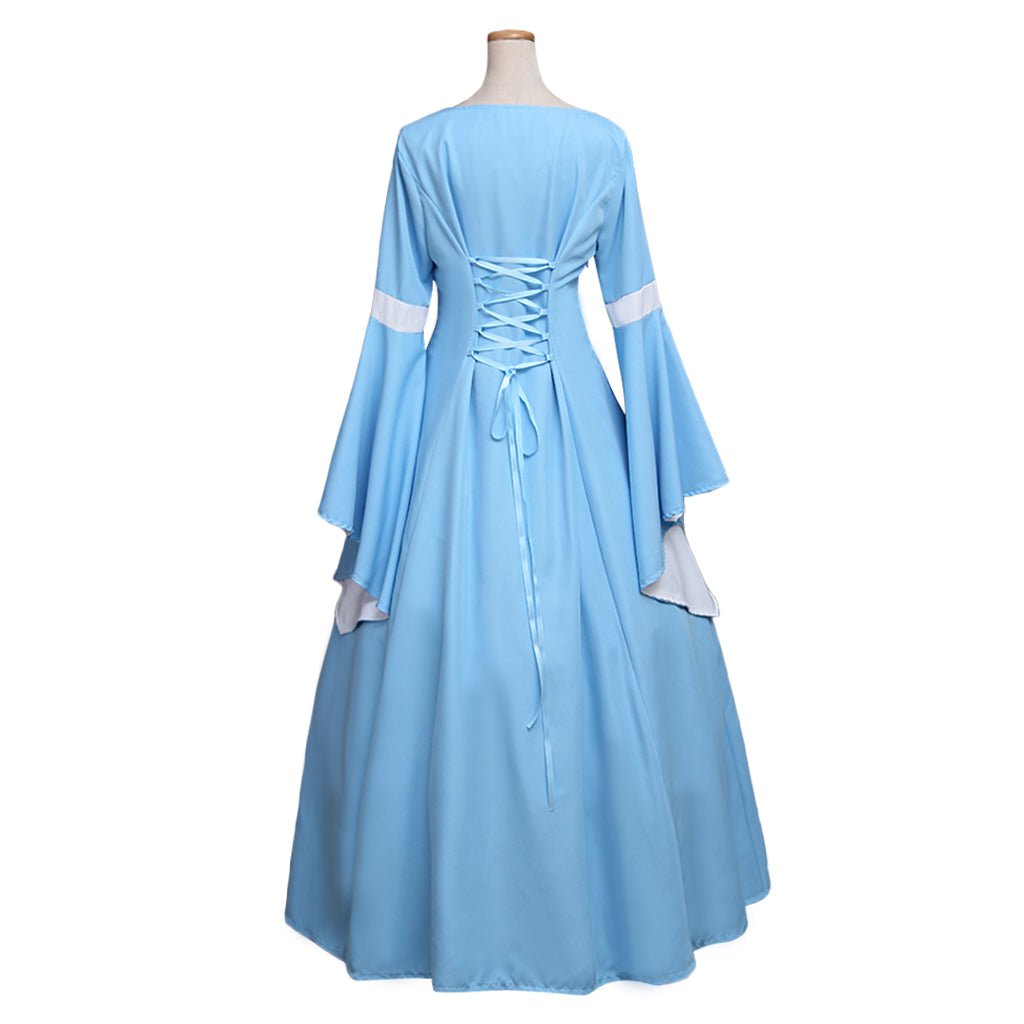 Trajes Medievales para Mujer Vestido Largo Vintage Gótico Azul Renacentista Victoriano Elizabeth Hecho a Medida - Fantasia Cosera