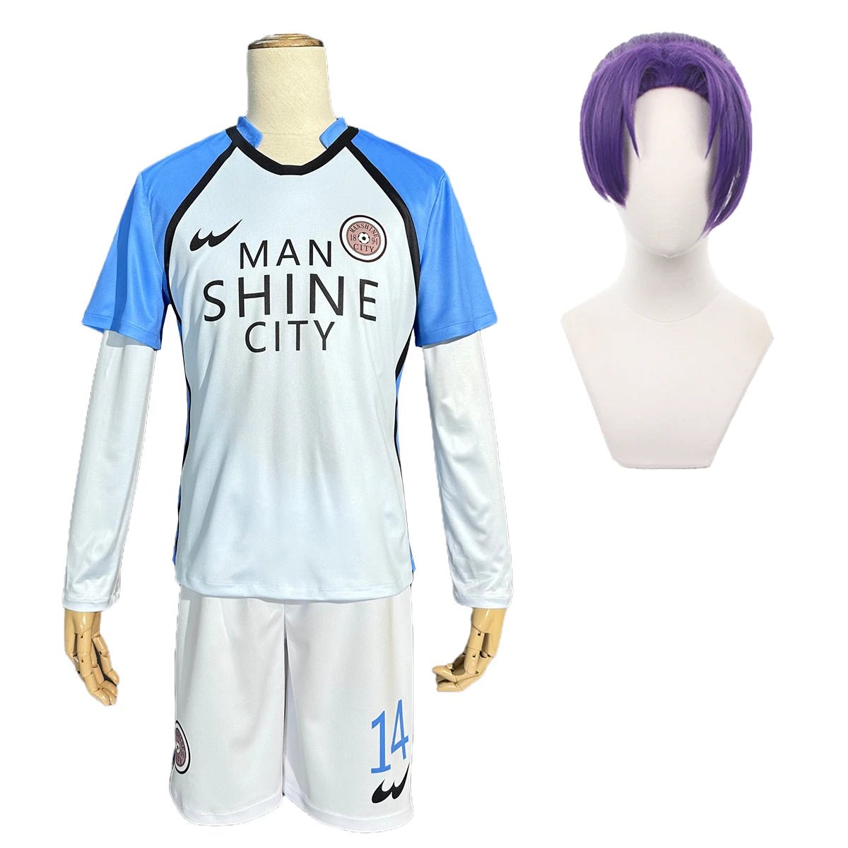 Peluca de Cosplay Anime Blue Lock HOMBRE CIUDAD BRILLANTE Nagi Reo Mikage Chigiri Rosa Uniforme de Fútbol Soccer Diario Deporte - Fantasia Cosera