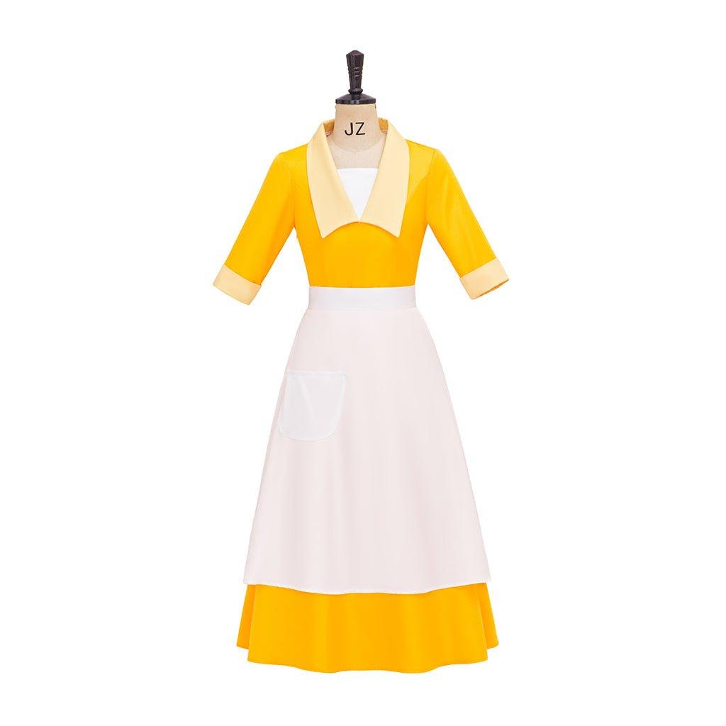 Traje de Cosplay de Camarera Rana para Mujer | Disfraz de Halloween Inspirado en Tiana - Fantasia Cosera