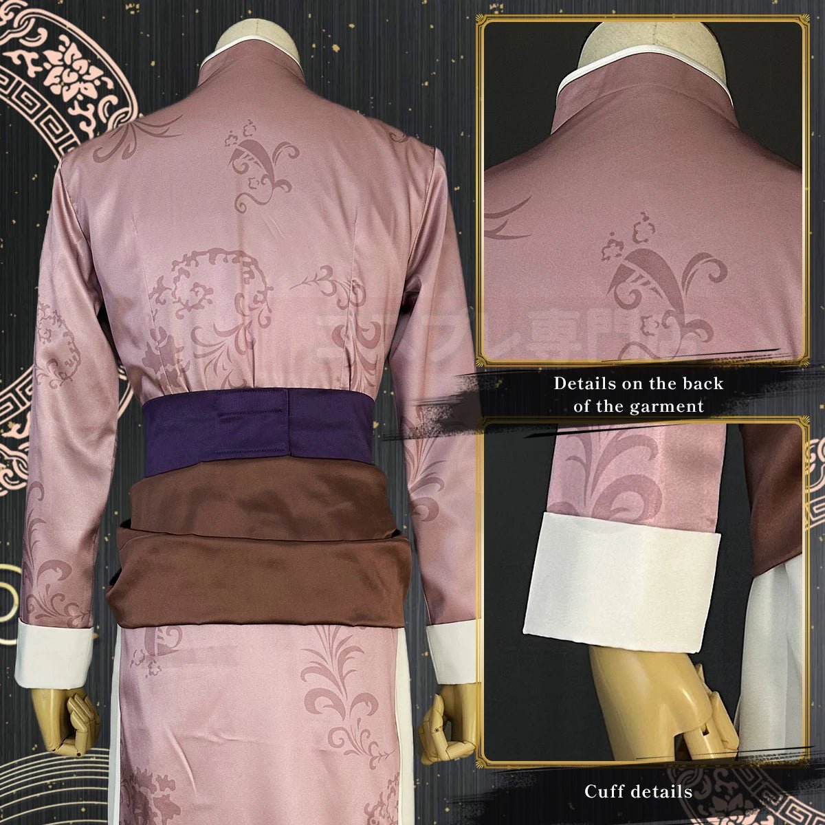Traje de Cosplay de Chigiri de Blue Lock Anime Kung Fu Tang Sui con Peluca de Fibras Sintéticas Rosa Talla Ajustable - Fantasia Cosera