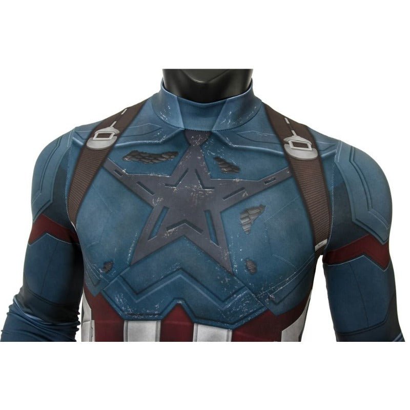Traje de Cosplay de Capitán América de Avengers Infinity War para Adultos - Fantasia Cosera