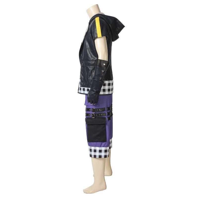 Traje de Cosplay de Riku de Kingdom Hearts III - Chaqueta Negra Uniforme - Fantasia Cosera
