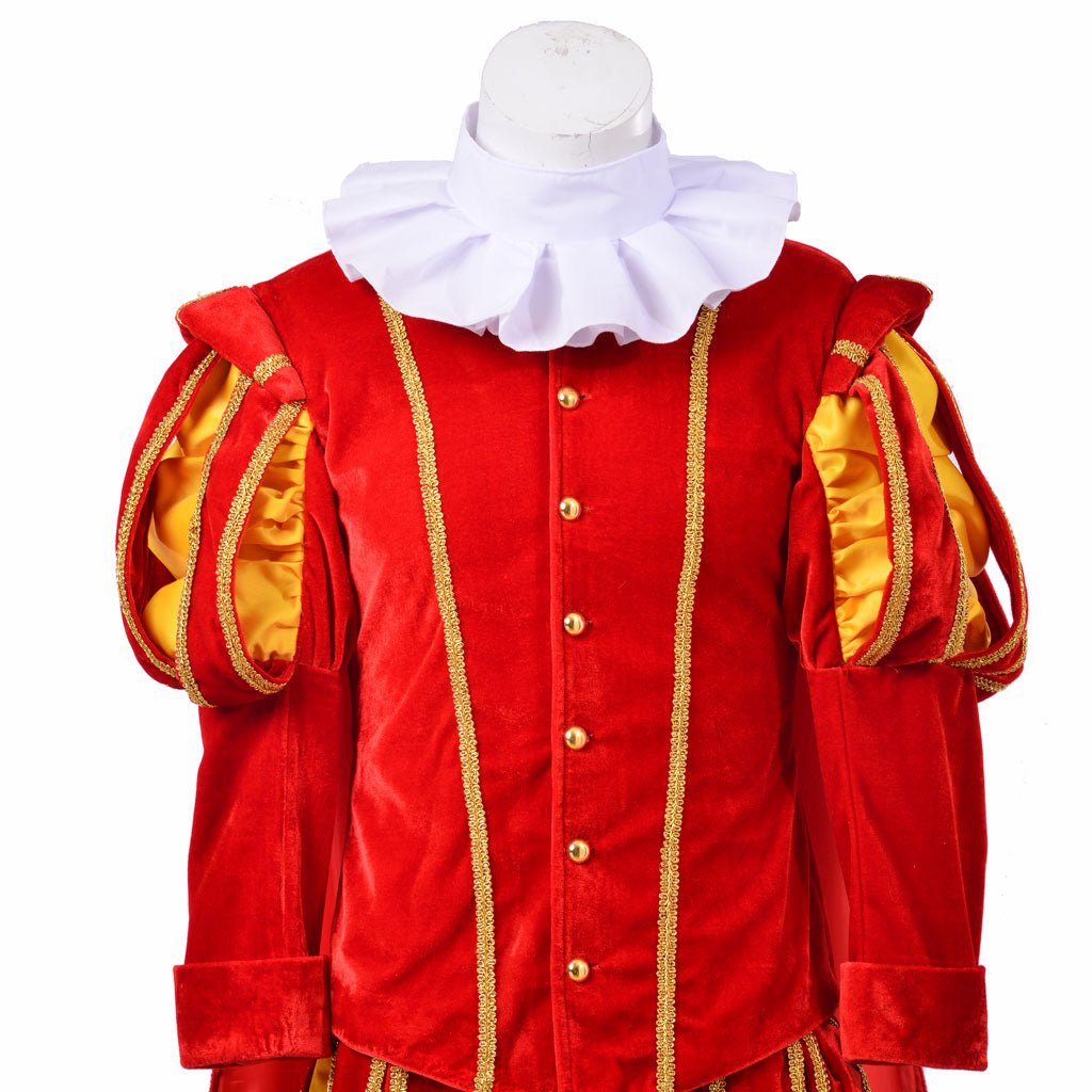 Traje de Cosplay Tudor Renacentista para Hombres - Traje de Rey Era Isabelina con Sombrero | Serie Medieval Fantasía Cosera - Fantasia Cosera