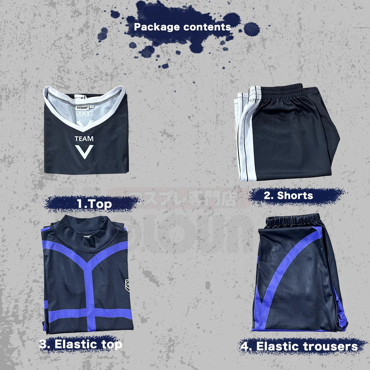 Disfraz Cosplay de Reo Mikage de Blue Lock con Peluca Negra y Camiseta de Fútbol de Entrenamiento con Redecilla Rosa Sintética - Fantasia Cosera