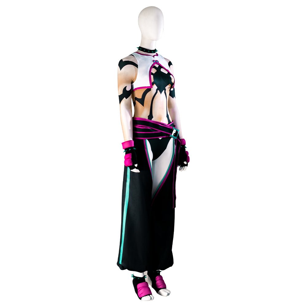 Traje de Cosplay Deluxe Juri Han de Street Fighter VI - Conjunto Completo para Fans - Fantasia Cosera