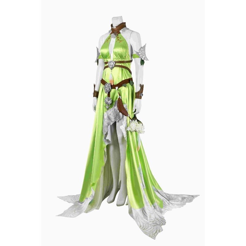 Traje de Nophica de FF14 Cosplay - Vestido Largo Verde para Halloween y Fiestas - Fantasia Cosera