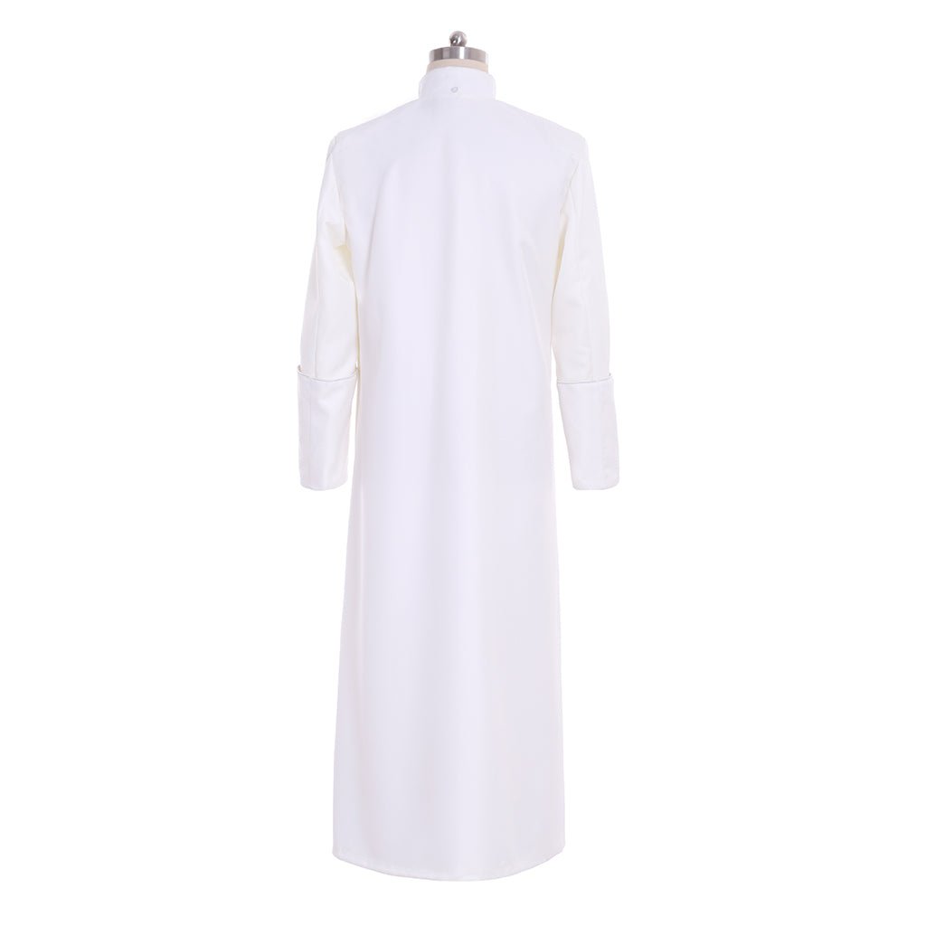Túnica Blanca de Sacerdote Romano - Vestimenta de Clérigo - Traje Medieval y Gótico - Fantasia Cosera