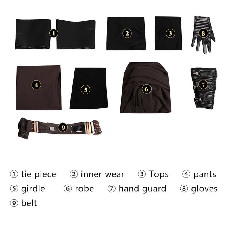 Traje de Cosplay de Anakin Skywalker Caballero Jedi Conjunto Completo para Fiesta de Halloween - Fantasia Cosera