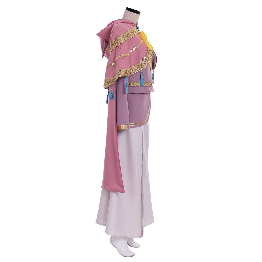 Disfraz de Cosplay de Ava de Kingdom Hearts III para Mujer - Vestido con Capucha Rosa y Falda - Fantasia Cosera