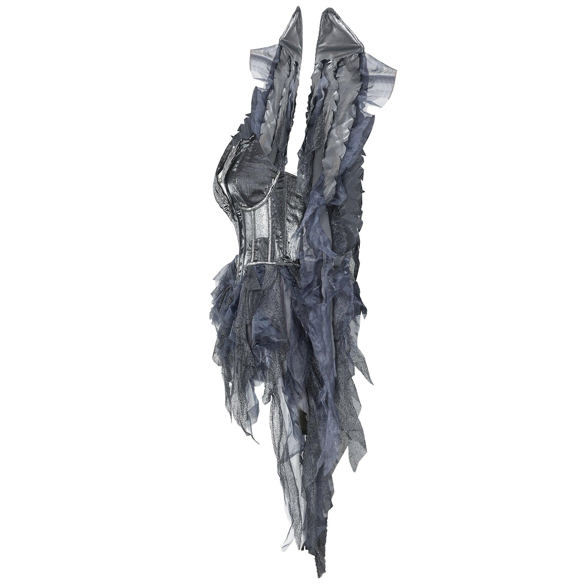 Traje de Ángel Oscuro para Halloween | Cosplay Gótico para Festival de Fantasmas - Fantasia Cosera