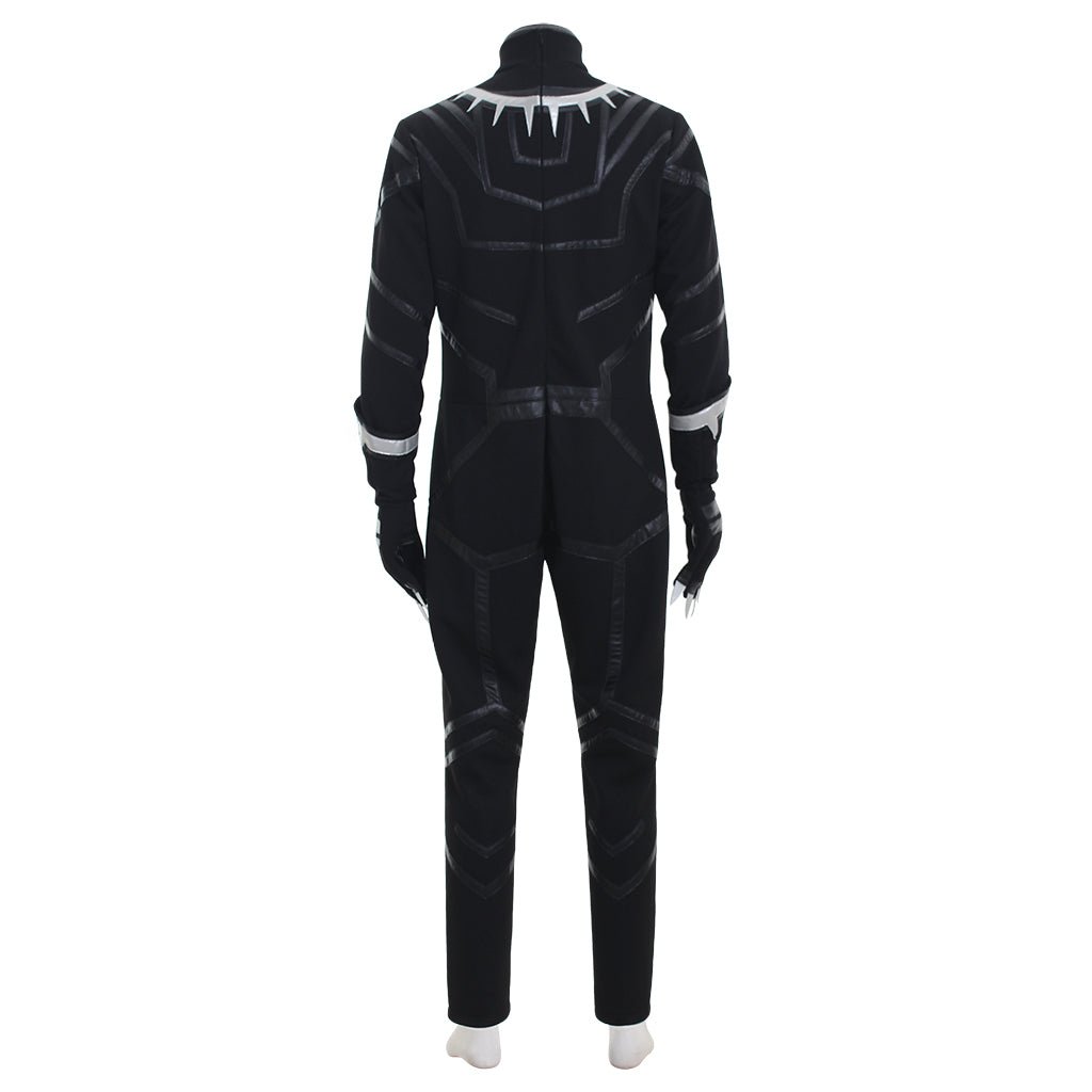 Traje de Cosplay de Pantera Negra para Hombres - Jumpsuit, Botas, Guantes y Máscara - Fantasia Cosera