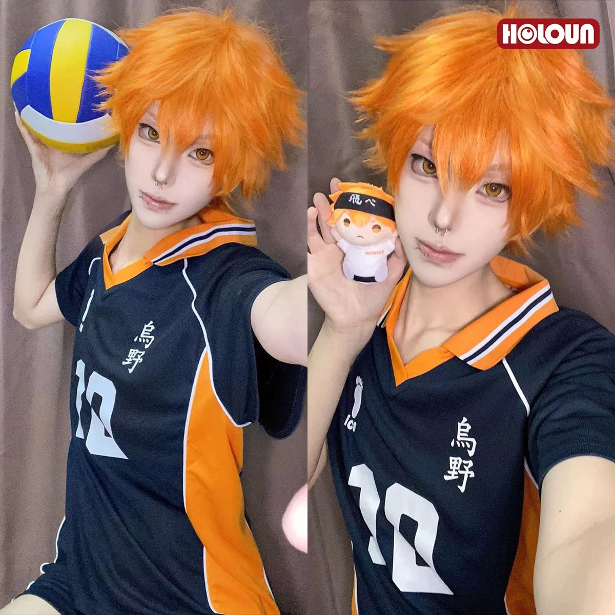 Disfraz de Hinata Shouyou de Haikyuu!! Peluca y Uniforme de Karasuno No.10 - Fantasia Cosera