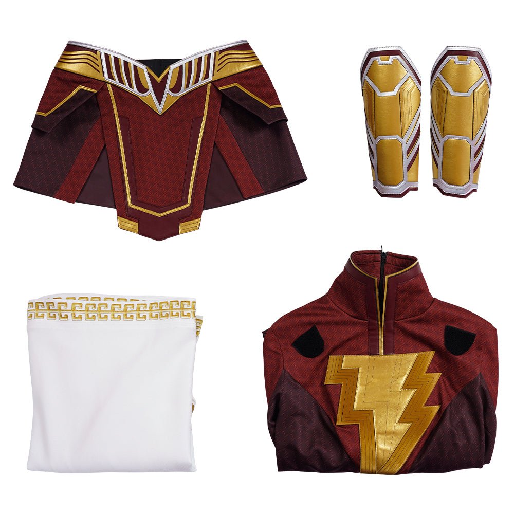 Traje de Cosplay de Mary Batson Artesanal de Shazam! Furia de los Dioses - Fantasia Cosera