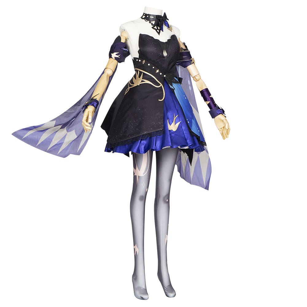 Traje de Cosplay de Keqing Esplendor Opulento – Outfit de Personaje de Genshin Impact - Fantasia Cosera