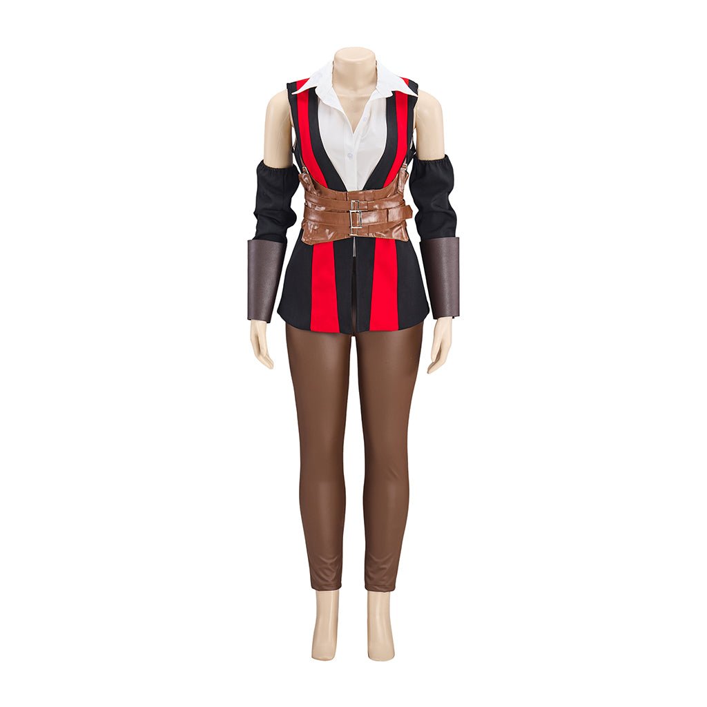 Conjunto de Chaqueta y Pantalones de Cuero PU para Mujer Estiloso – Perfecto para Cosplay y Outfits Geniales - Fantasia Cosera