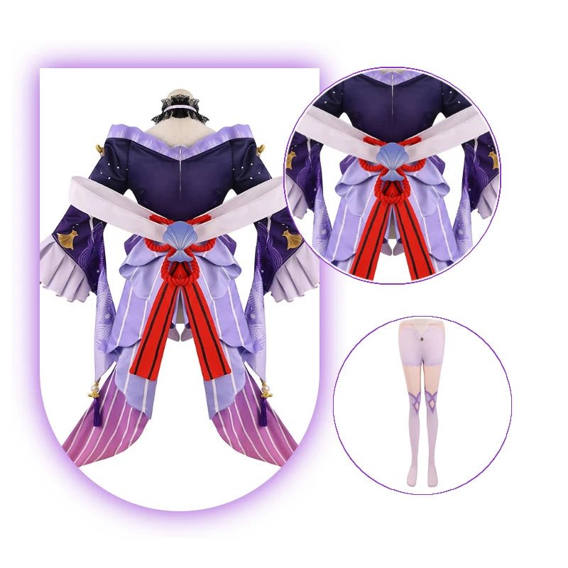 Traje de Cosplay de Kokomi de Genshin Impact - Sangonomiya Kokomi Cosplay para Mujer, Disfraz de Halloween Completo con Tocado - Fantasia Cosera