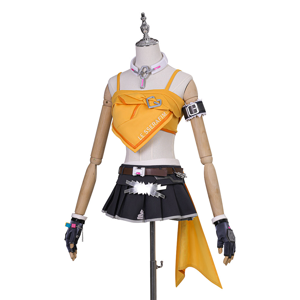Traje de Cosplay de Mercy de la colaboración 《Overwatch 2》x LE SSERAFIM - Fantasia Cosera