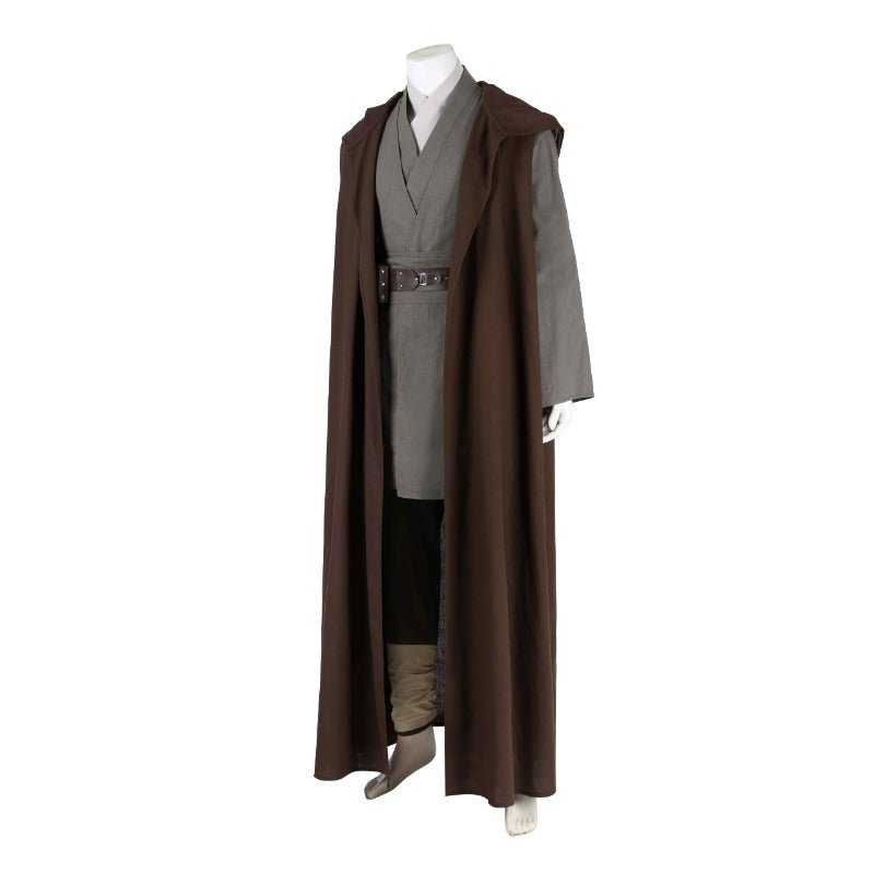 Traje de Cosplay de Obi-Wan Kenobi Conjunto Completo - Capa de Caballero Jedi para Halloween y Carnaval - Fantasia Cosera