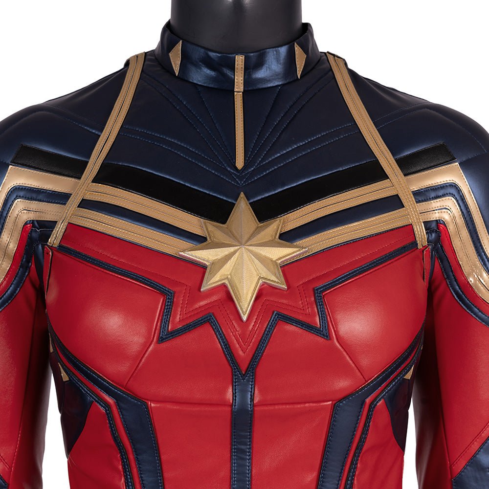 Traje de Cosplay de Captain Marvel de Avengers: Endgame - Réplica de Película de Alta Calidad - Fantasia Cosera