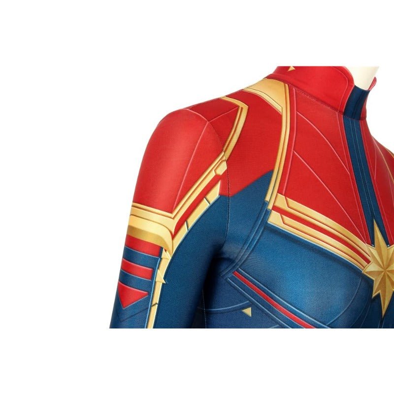 Traje de Cosplay de Captain Marvel Impresión Digital para Fans - Fantasia Cosera