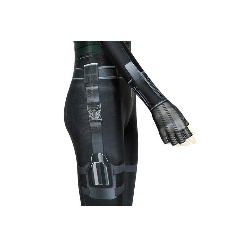 Traje de Cosplay de Black Widow - Jumpsuit de Spandex Estampado - Fantasia Cosera