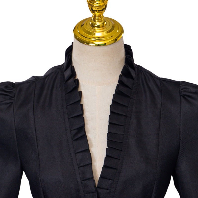 Vestido Gótico Medieval de Cocktail Alto-Bajo – Traje de Cosplay de Manga Larga para Mujer - Fantasia Cosera